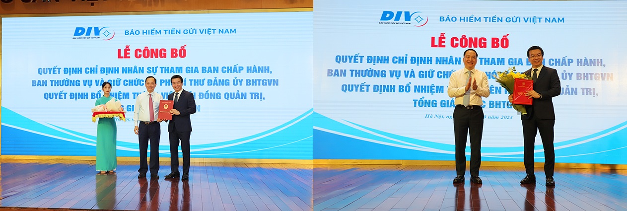 Đồng chí Đặng Duy Cường được bổ nhiệm làm Tổng Giám đốc Bảo hiểm tiền gửi Việt Nam